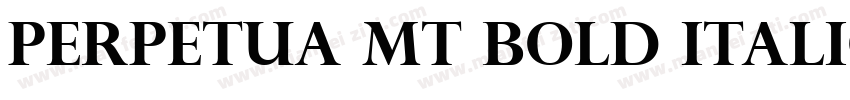 Perpetua MT Bold Italic字体转换